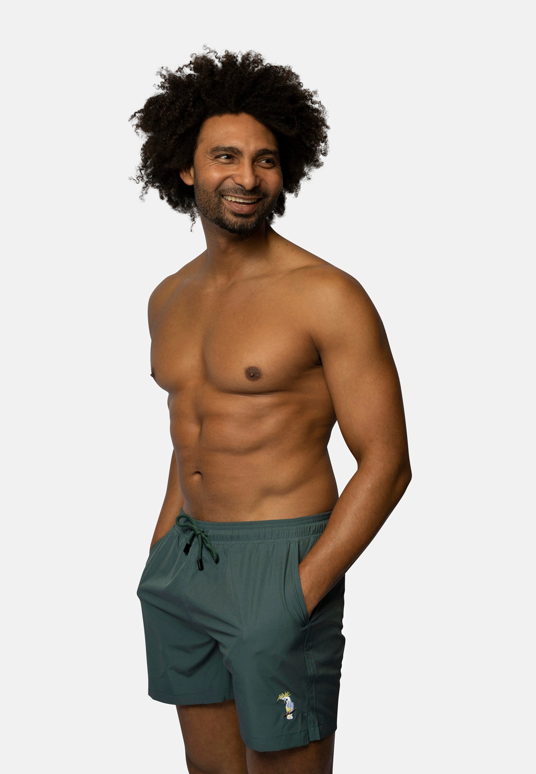 Cockatoo Coco Father & Son Swim Trunks