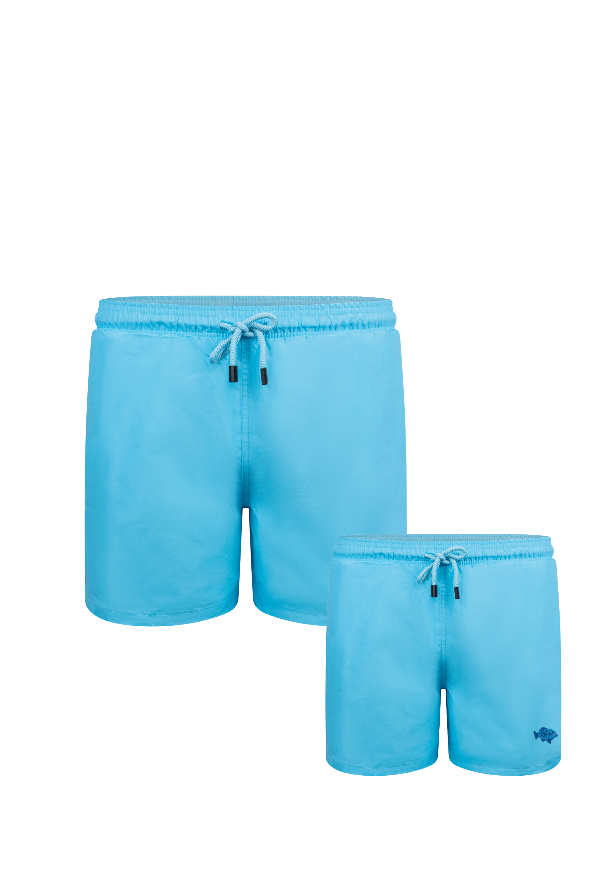 Piranha Plain Father & Son Swim Trunks