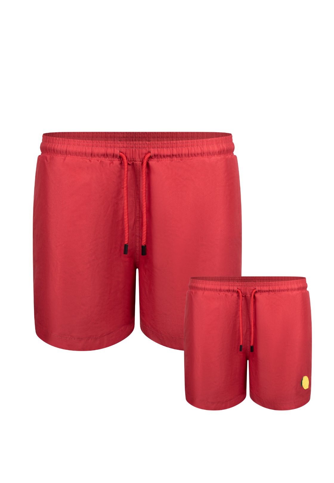 Lemon Plain Father & Son Swim Trunks