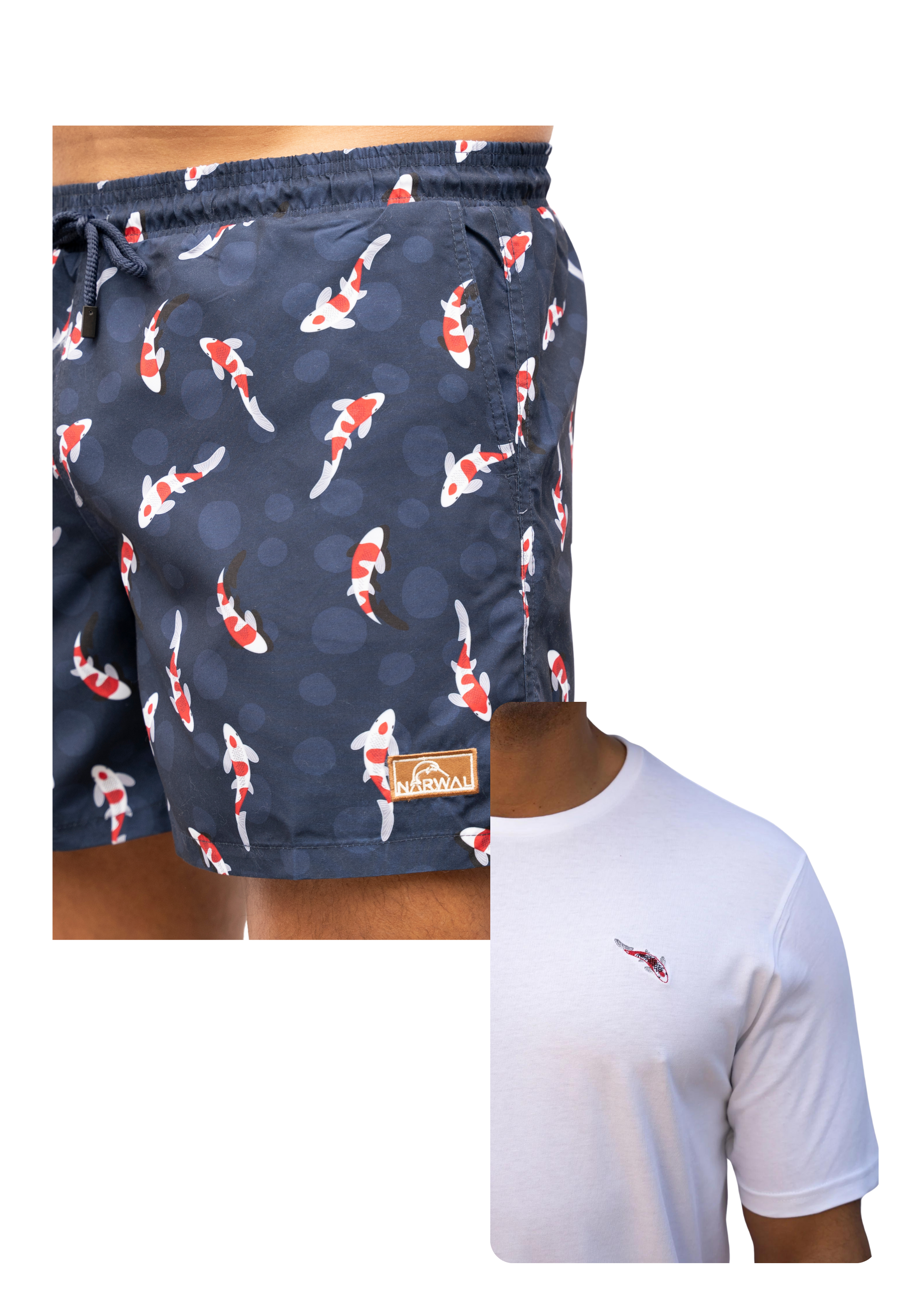 Koi Swim Trunks and T-shirt Bundle