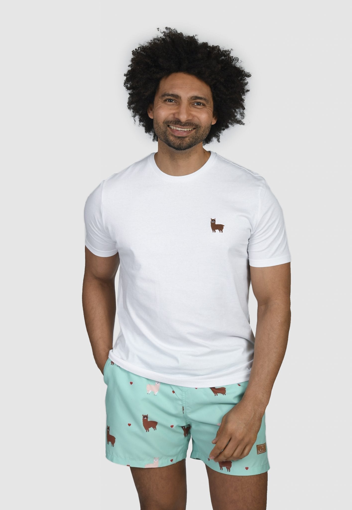 Alpaca Swim Trunks & T-shirt Bundle